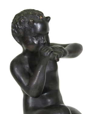 German 'Kleiner' Early Art Deco Bronze Sculpture Of Young Pan (6720011206813)
