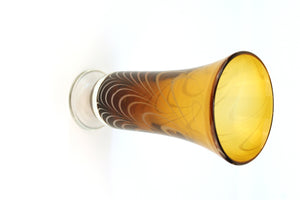 Art Glass Vase in Amber and White (6719747784861)