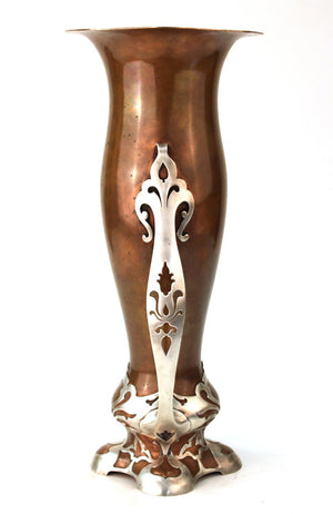 Gorham American Art Nouveau 'Athenia' Silver Vase side2 (6719927746717)