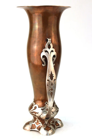 Gorham American Art Nouveau 'Athenia' Silver Vase side (6719927746717)