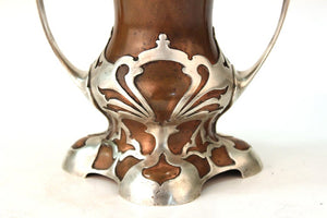 Gorham American Art Nouveau 'Athenia' Silver Vase base detail (6719927746717)
