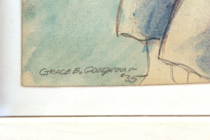 Grace Goodyear Watercolor Painting of a Small Boy signature (6719884656797)