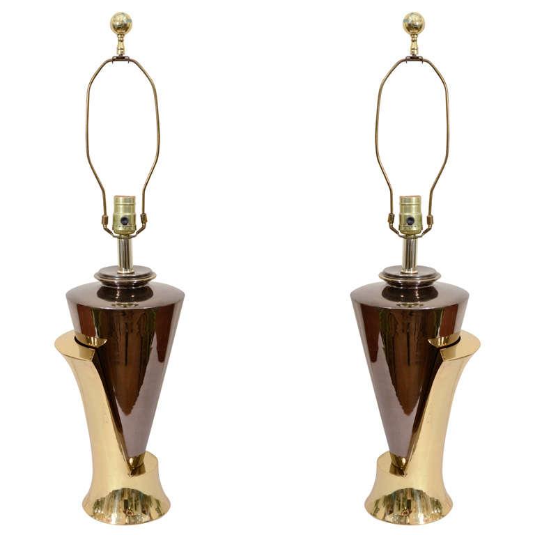 Table Lamps  Brass lamp, Paint brass, Chrome lamp