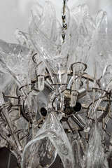 Midcentury Italian Hand-Blown Murano Glass 'Pulegoso' Chandelier (6719664226461)