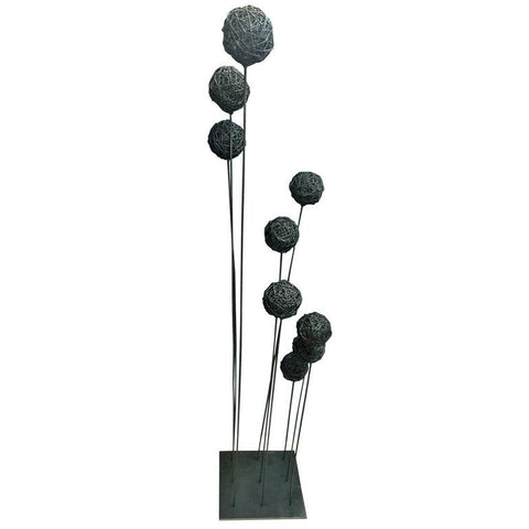 Harry Bertoia Style Modernist Kinetic Wire Ball Sculpture
