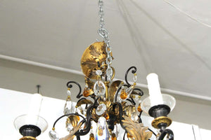 Hollywood Regency Chandelier with Crystal and Fruit Drops (6720015007901)
