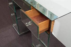 Art Deco Mirrored Desk Open Drawer (6719782453405)