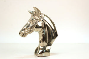 Horse Head Sculpture in Polished Cast Metal side (6719832227997)