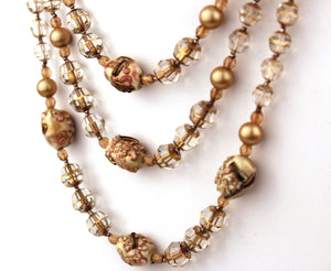 Kramer Mid-Century Crystal and Bead Necklace (6719830360221)