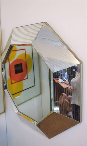Modern Octagonal Wall Mirror in the Style of Karl Springer, 1970s (6719571689629)