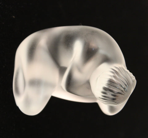 Modern Lalique Crystal Art Glass Nude Figurine