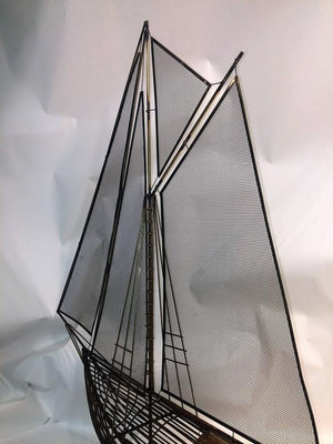Curtis Jere Brutalist Sailboat Sculpture (6719810961565)