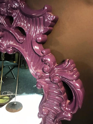 Pop Art Cast Resin Baroque Style Mirror in Purple (6719804473501)