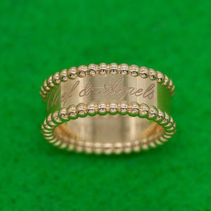 Van Cleef & Arpels 18K Rose Gold Perlee Ring (6719987679389)