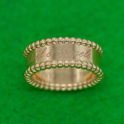 Van Cleef & Arpels 18K Rose Gold Perlee Ring