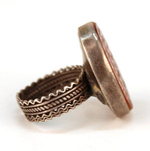 Middle Eastern Intaglio Silver Ring with Arabic Inscription (6719842451613)