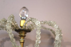 Pair of Decorative Rock Crown Crystal Sconces (6719779438749)