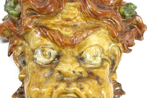Italian Baroque Revival Glazed Terracotta Puck Mask (6720023625885)