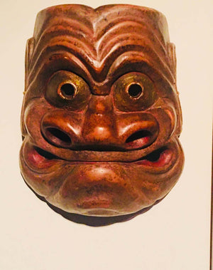 Japanese Edo Noh Mask of Obeshimi
