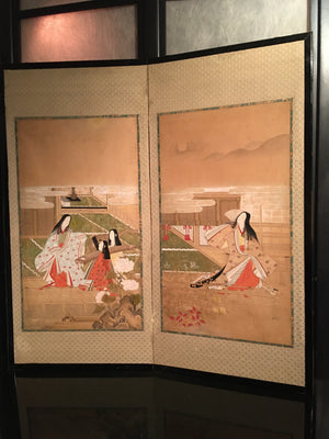 Japanese Edo Painted Screen with Imperial Court Scenes (6720020414621)