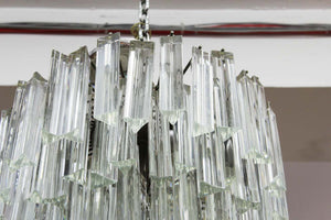 Venini Italian Mid-Century Modern Triedri Glass Prism Chandelier (6720030277789)