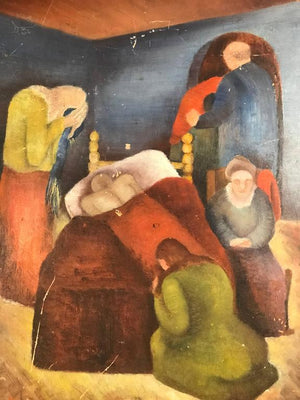 Painting of a Family in Mourning in the Manner of Fernand Leger (6719827214493)