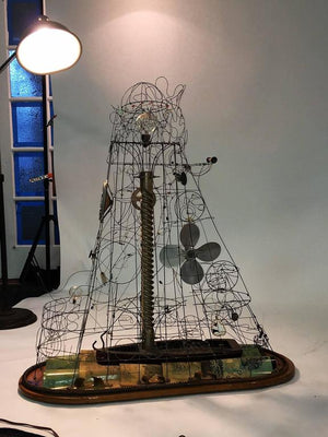 Wire Ship Sculpture Radio (6719803818141)