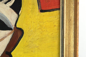 'Portrait of a Lady' Modernist Portrait Painting Attributed to Hugo Scheiber Detail (6719909593245)