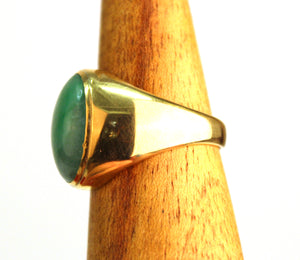 Modern Jade Ring With Yellow Gold Band (6719938920605)