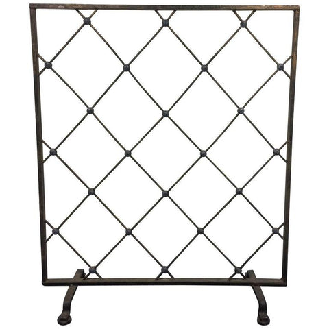 Mid-Century Modern Iron Screen or Room Divider in the Manner of Jean Royère