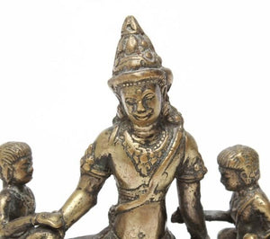 Indian Hindu Silver-Tone Metal Deity Figurine (6719942885533)