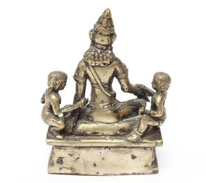 Indian Hindu Silver-Tone Metal Deity Figurine (6719942885533)