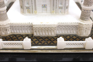 Indian Taj Mahal Alabaster Hand-Carved Architectural Model