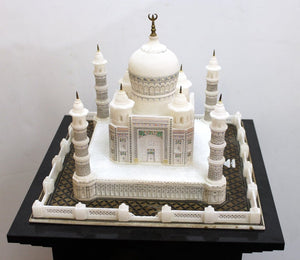 Indian Taj Mahal Alabaster Hand-Carved Architectural Model (6719936823453)