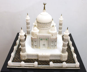 Indian Taj Mahal Alabaster Hand-Carved Architectural Model (6719936823453)