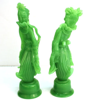 Italian Mid-Century Modern Murano 'Jade' Glass Figurines turned view (6719920308381)