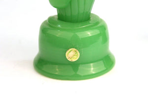 Italian Mid-Century Modern Murano 'Jade' Glass Figurines label view  (6719920308381)
