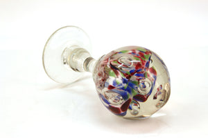 Italian Midcentury Murano Floral Glass Sphere on Glass Stand top (6719858213021)