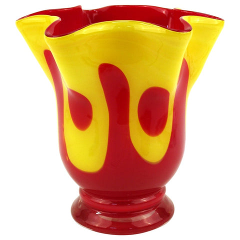 Italian Modern Art Glass Handkerchief Vase