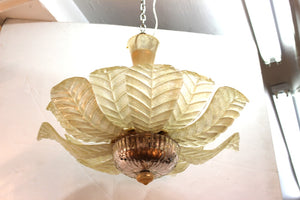 Murano Glass Chandelier with Leaves (6719815778461)