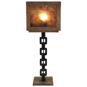Italian Modernist Shagreen Table Lamp with Chain Link Leg (6719890260125)