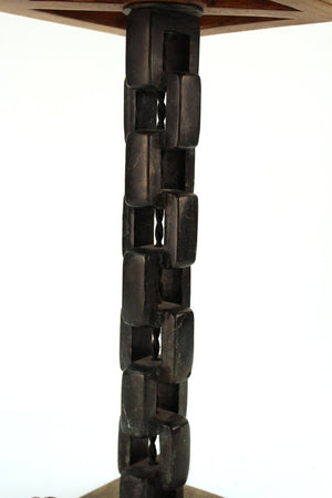 Italian Modernist Shagreen Table Lamp with Chain Link Leg (6719890260125)