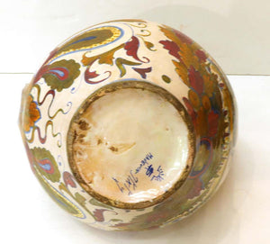 Italian Renaissance Revival Painted Ceramic Lusterware Pitcher