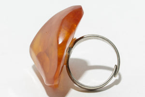 Amber Ring with Tone Metal Shank (6719997771933)