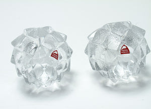 Orrefors Crystal "Nimbus" Candleholders, Pair (6719936495773)