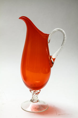 Mid-Century Modern Art Glass Pitcher (6719993970845)