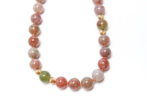 Hardstone & Gold-Tone Beads Necklace (6719986237597)