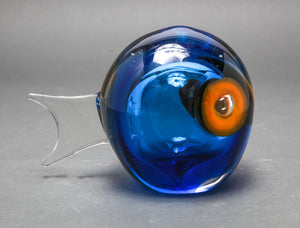 Murano Art Glass Fish Form Table Sculpture (7136409780381)