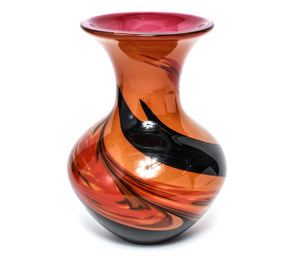 Modern Studio Art Glass Vase With Gold Flecks  (6719972147357)