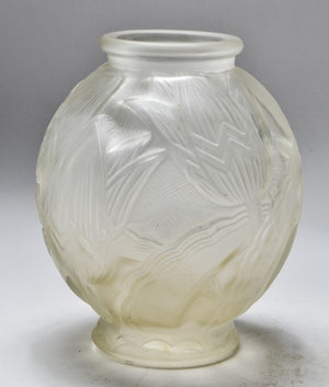 Lalique Art Deco Frosted Art Glass Vase (6719972049053)